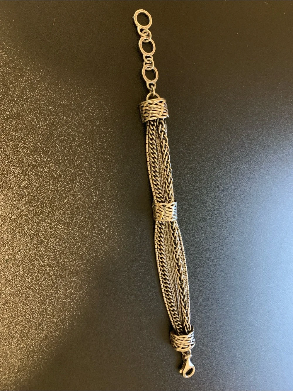 Silpada B1702 Talk of the Town .925 Silver Multi-Strand Braided Bracelet